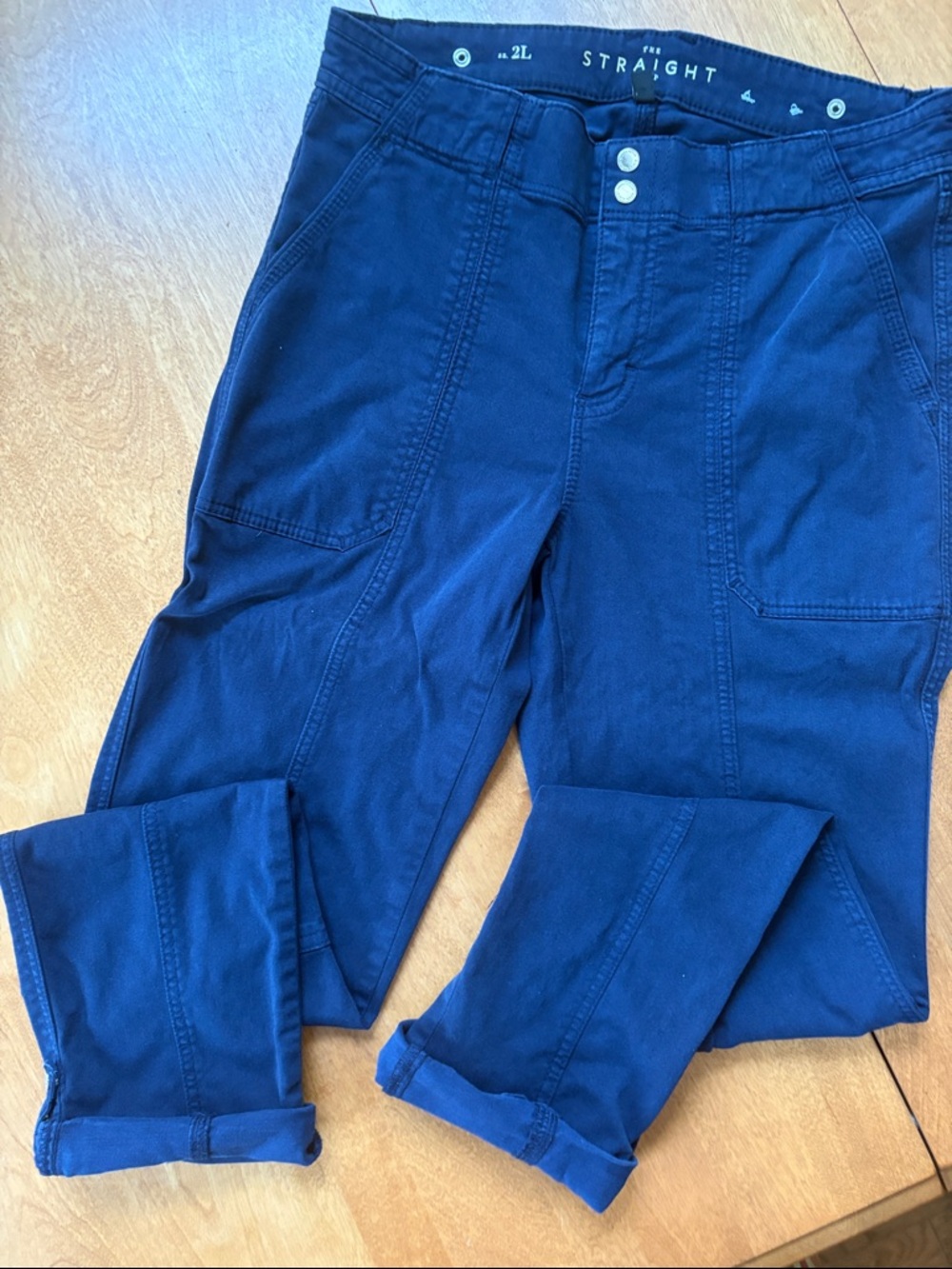 White House Black Market Navy Straight Ankle Pants